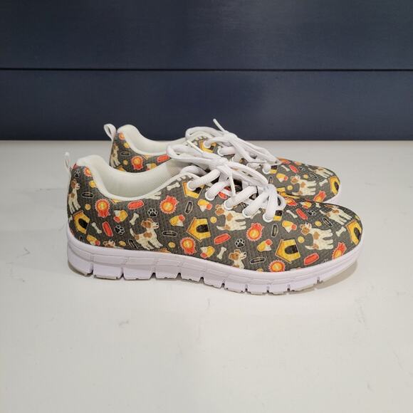 Jack Russell Patterned Sneaker Size 8 - Picture 2 of 9